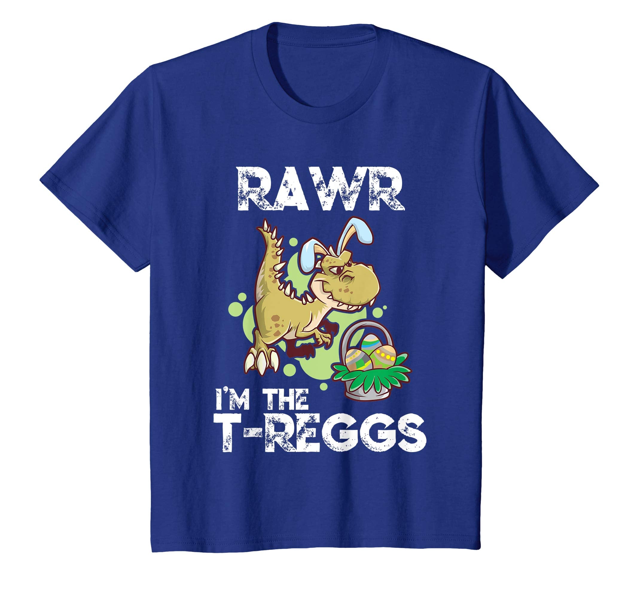 Kids Kids T Rex Easter Bunny Dino T-Shirt Gift Idea Girl & Boy