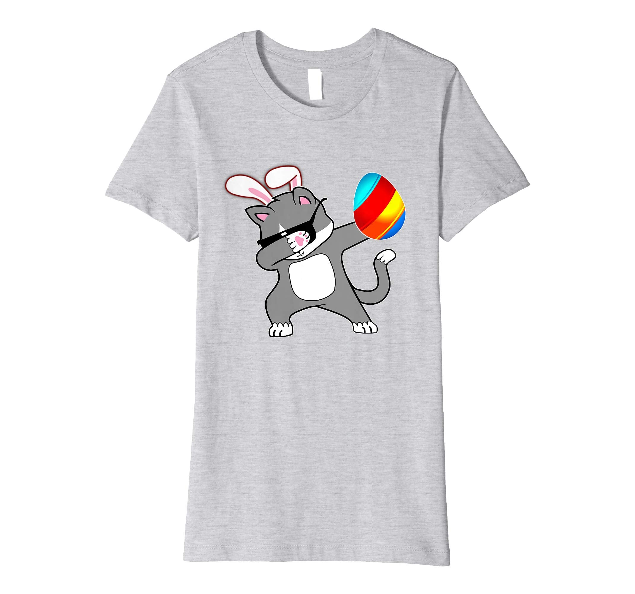 Easter Bunny Dabbing Kitty Cat Tshirt Egg Ears Animal Gift