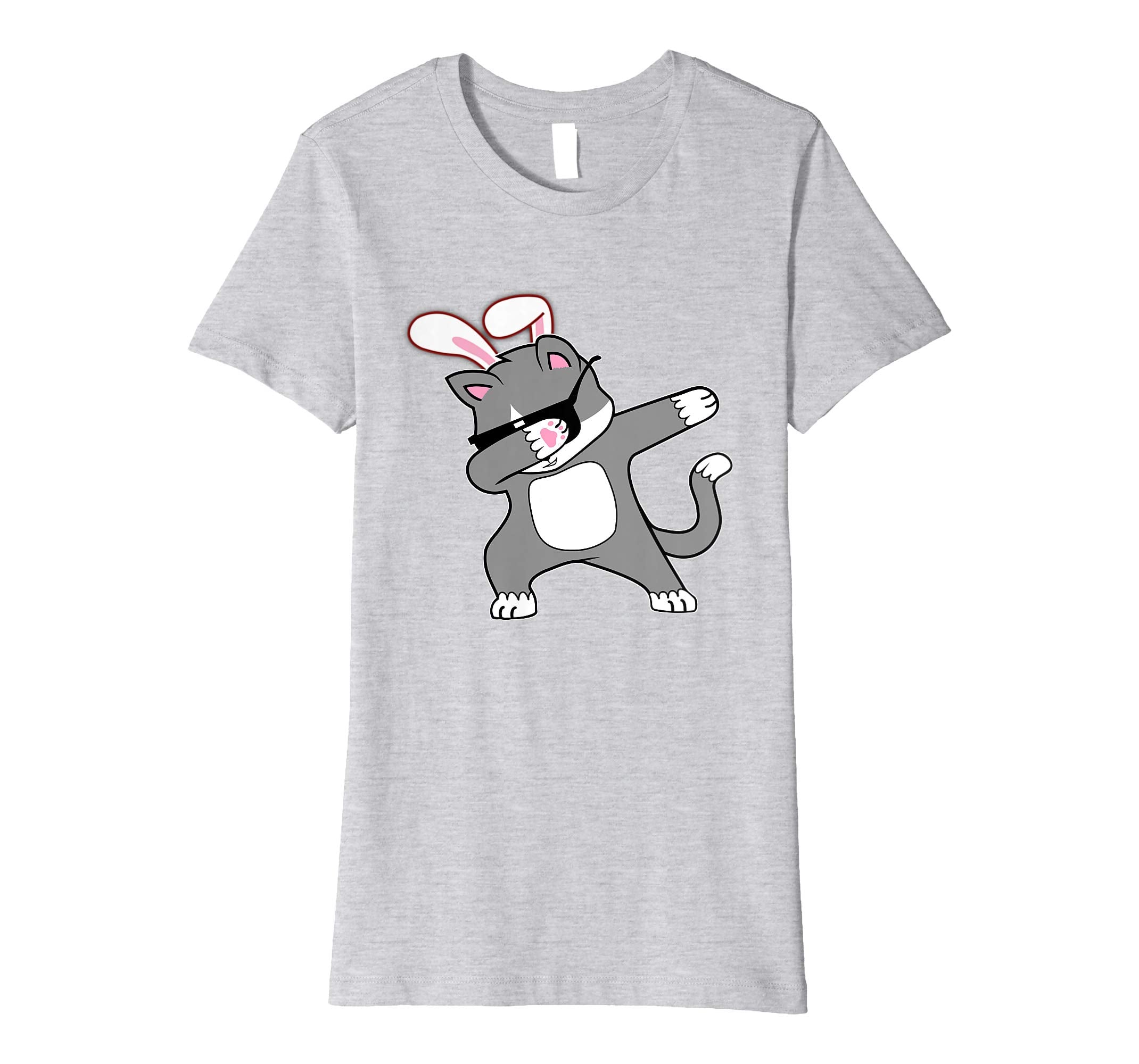 This Easter Bunny Dabbing Cat Tshirt Rabbit Ears Animal Gift