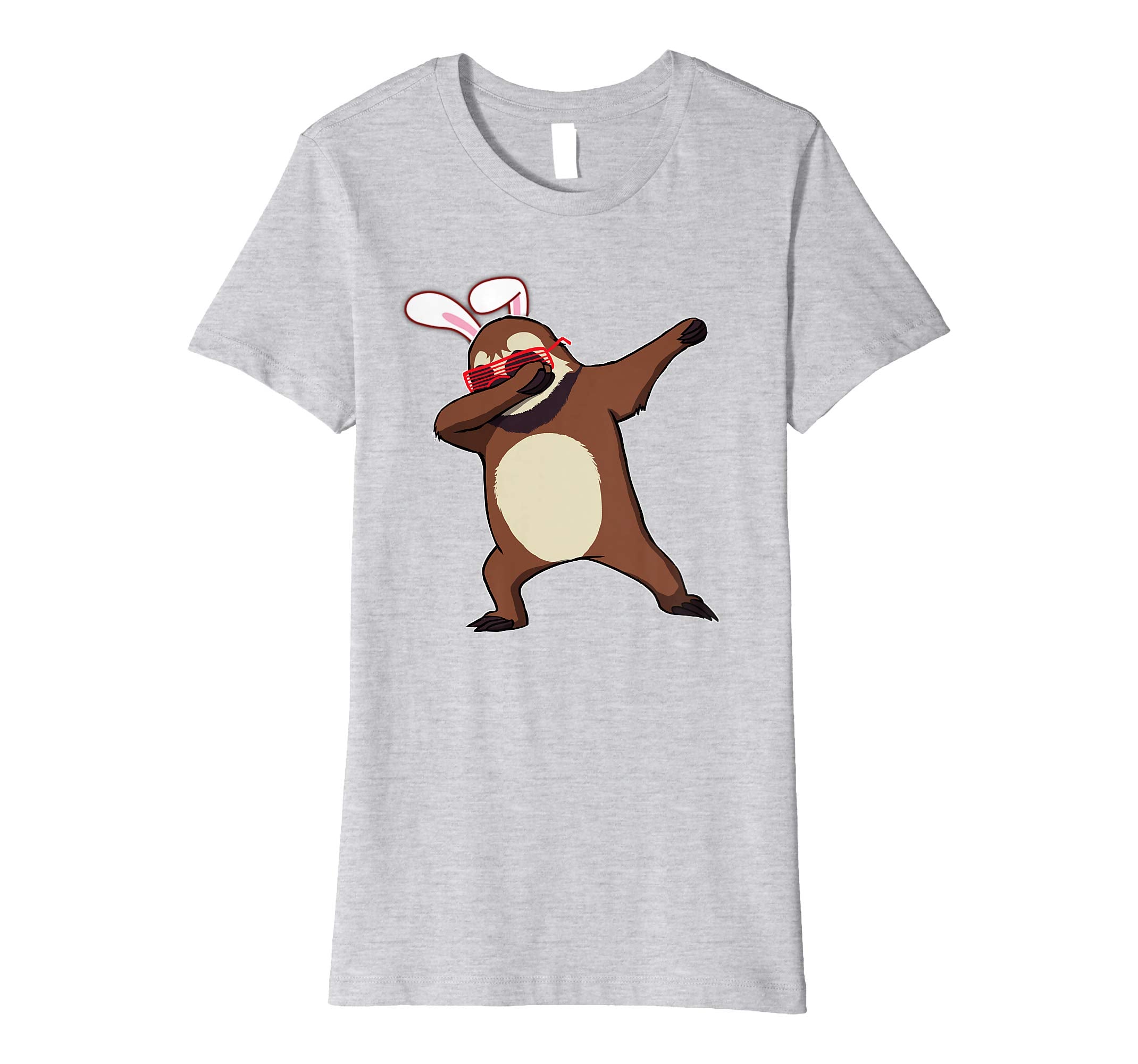 Easter Bunny Dabbing Sloth Tshirt Rabbit Ears Animal Gift