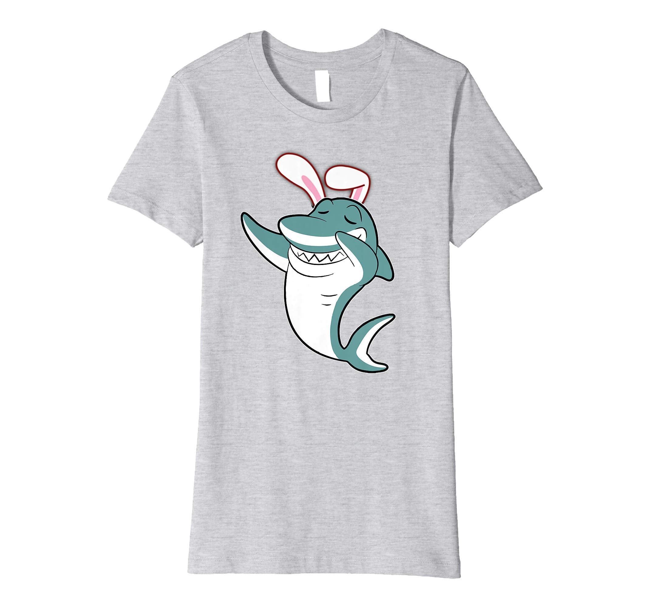 Easter Bunny Dabbing Shark Tshirt Rabbit Ears Animal Gift