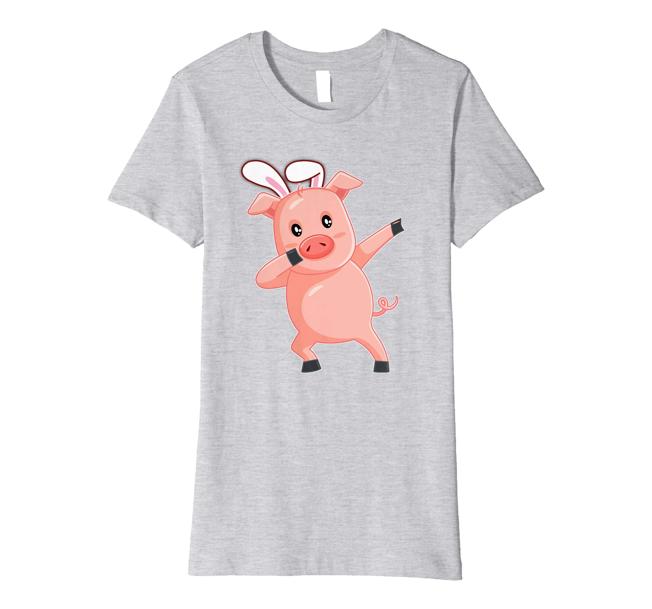 Easter Bunny Dabbing Pig Hog Tshirt Rabbit Ears Animal Gift