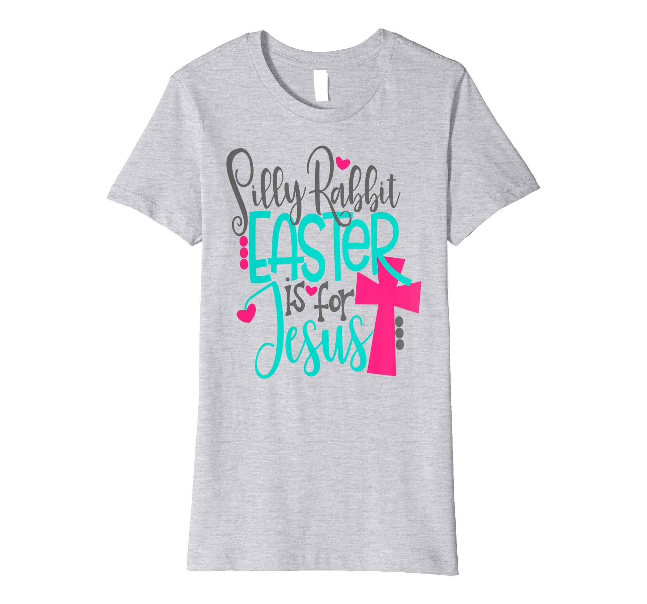 Silly Rabbit Easter Is For Jesus Bunny Shirt Cute Kids Cross