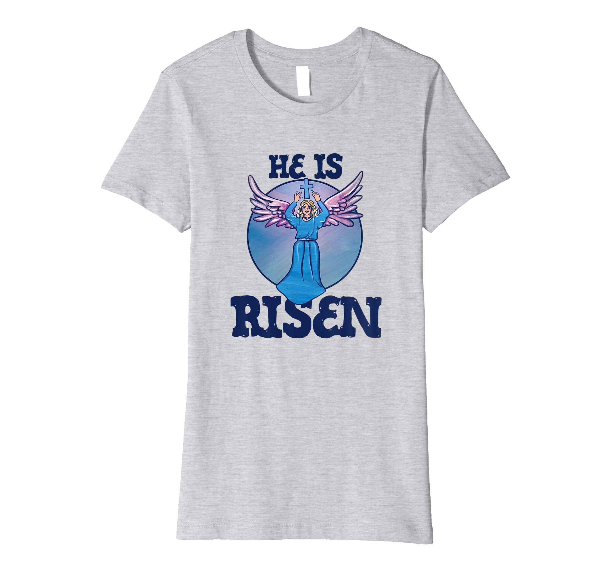 He is Risen t-shirt Christian Easter Sunday Angel Artwork