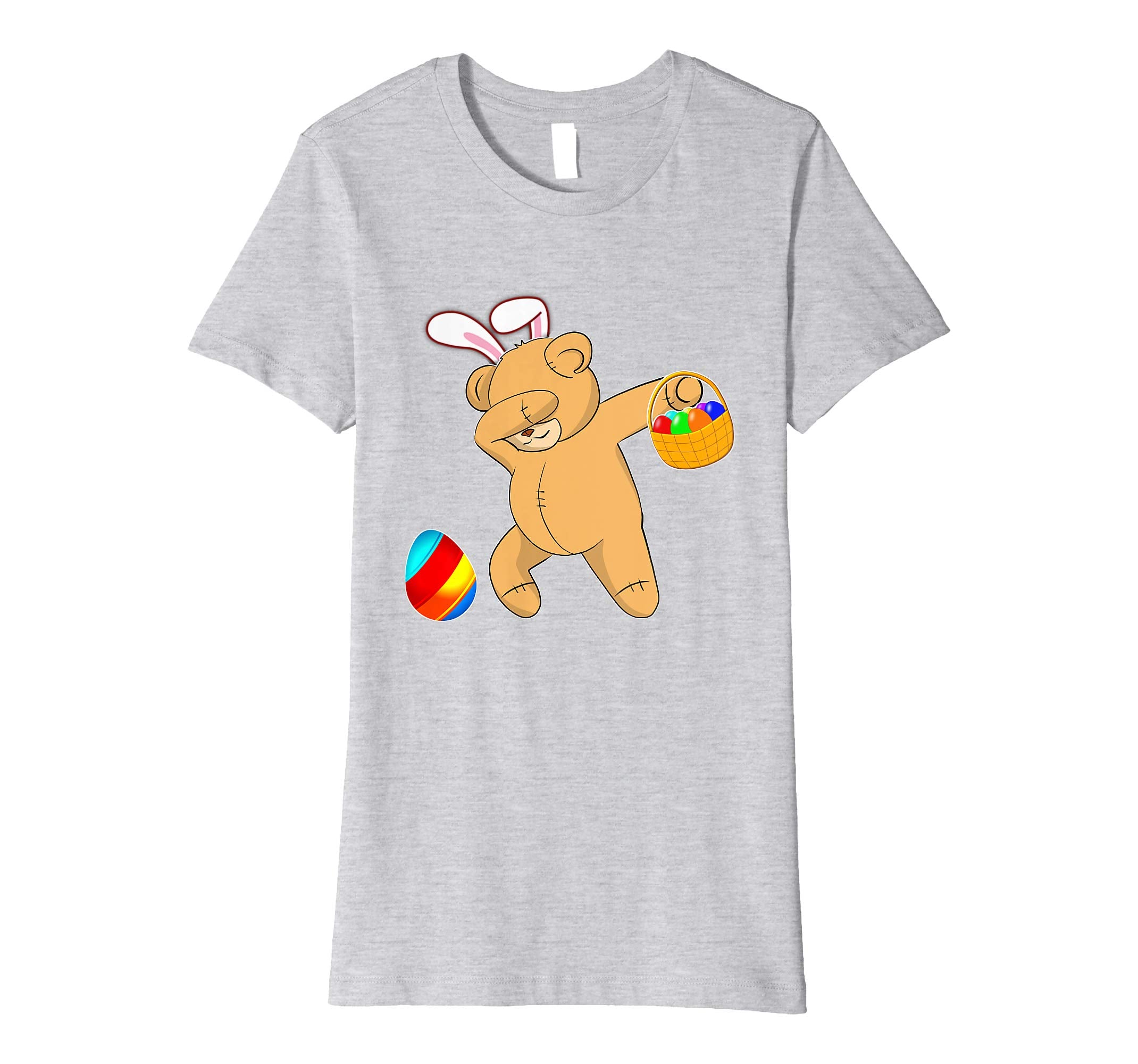 Easter Bunny Dabbing Teddy Bear Tshirt Easter Egg Basket
