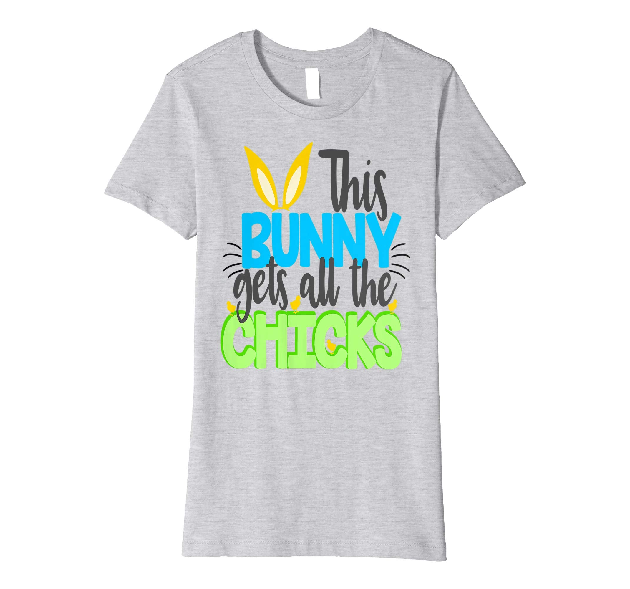 This Bunny Gets All The Chicks Easter Shirt Kids Cute Boys