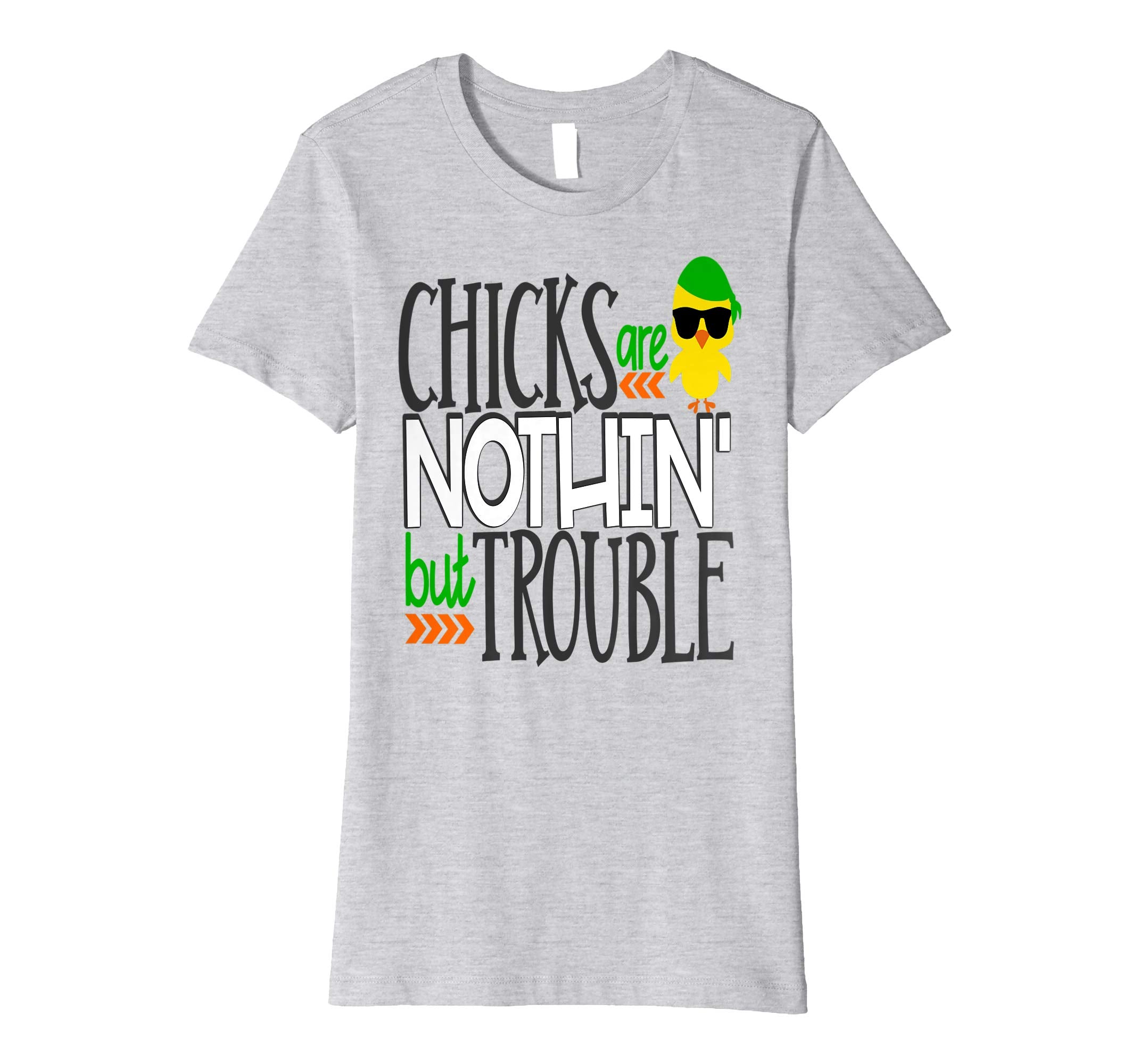 Chicks Are Nothin But Trouble Easter Chick Shirt Boy Son Kid