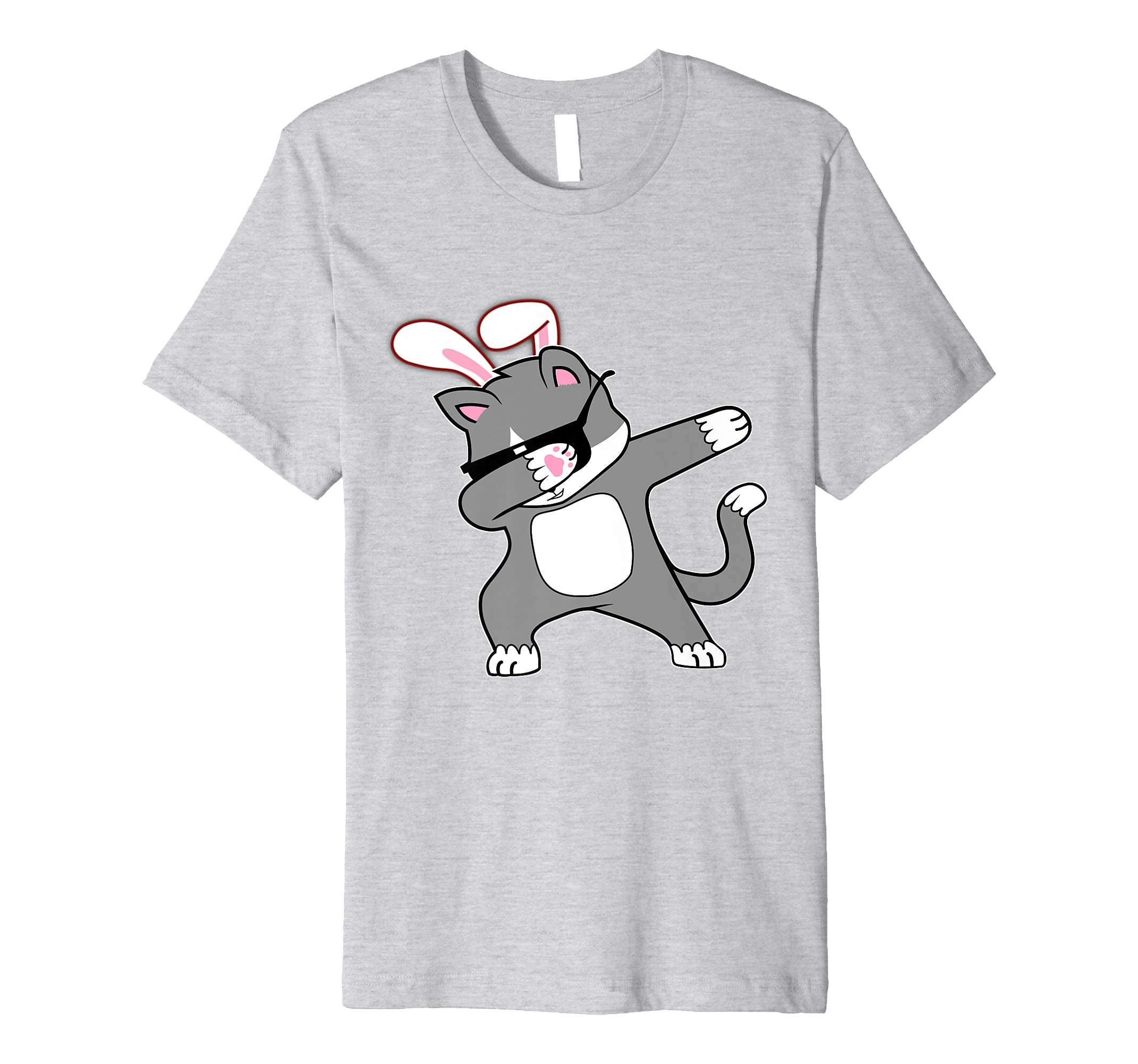 This Easter Bunny Dabbing Cat Tshirt Rabbit Ears Animal Gift