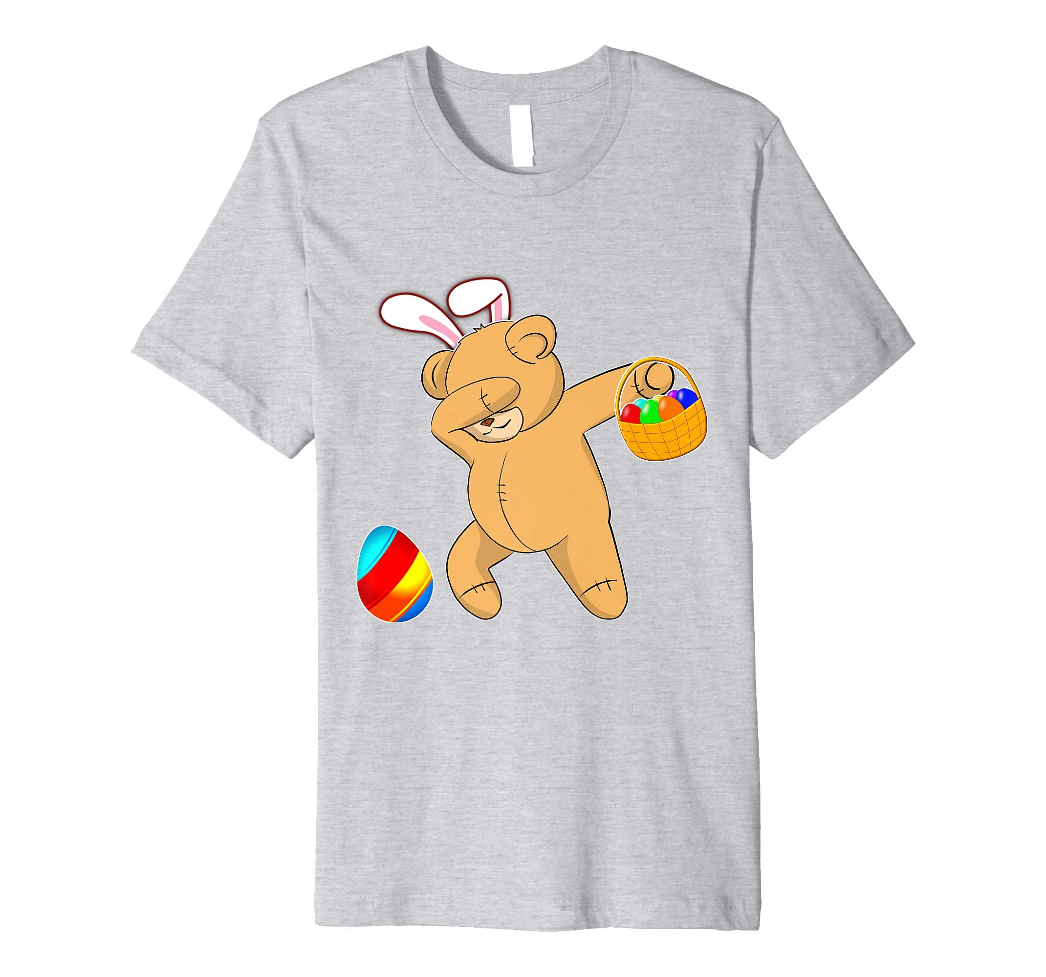 Easter Bunny Dabbing Teddy Bear Tshirt Easter Egg Basket