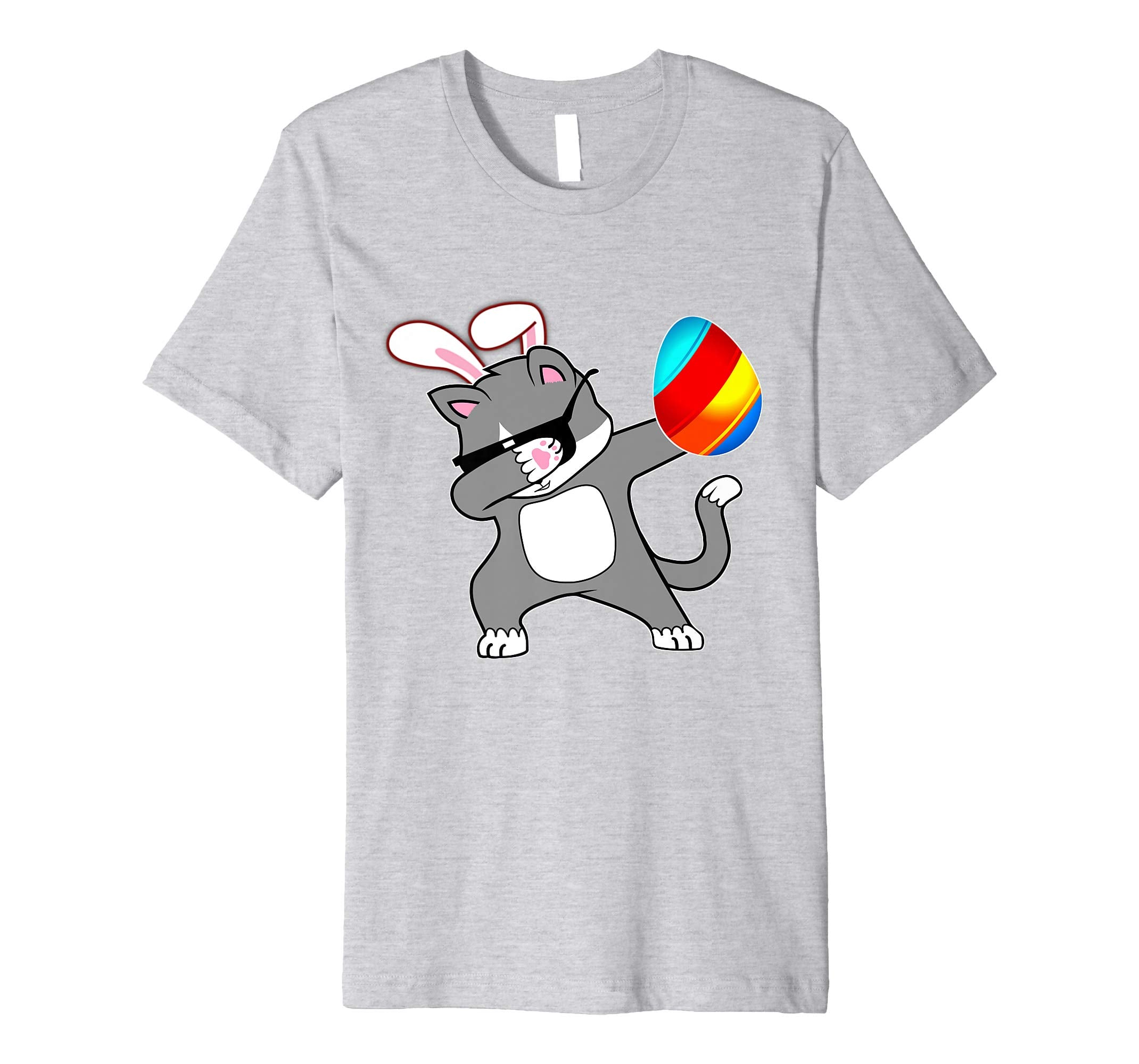 Easter Bunny Dabbing Kitty Cat Tshirt Egg Ears Animal Gift