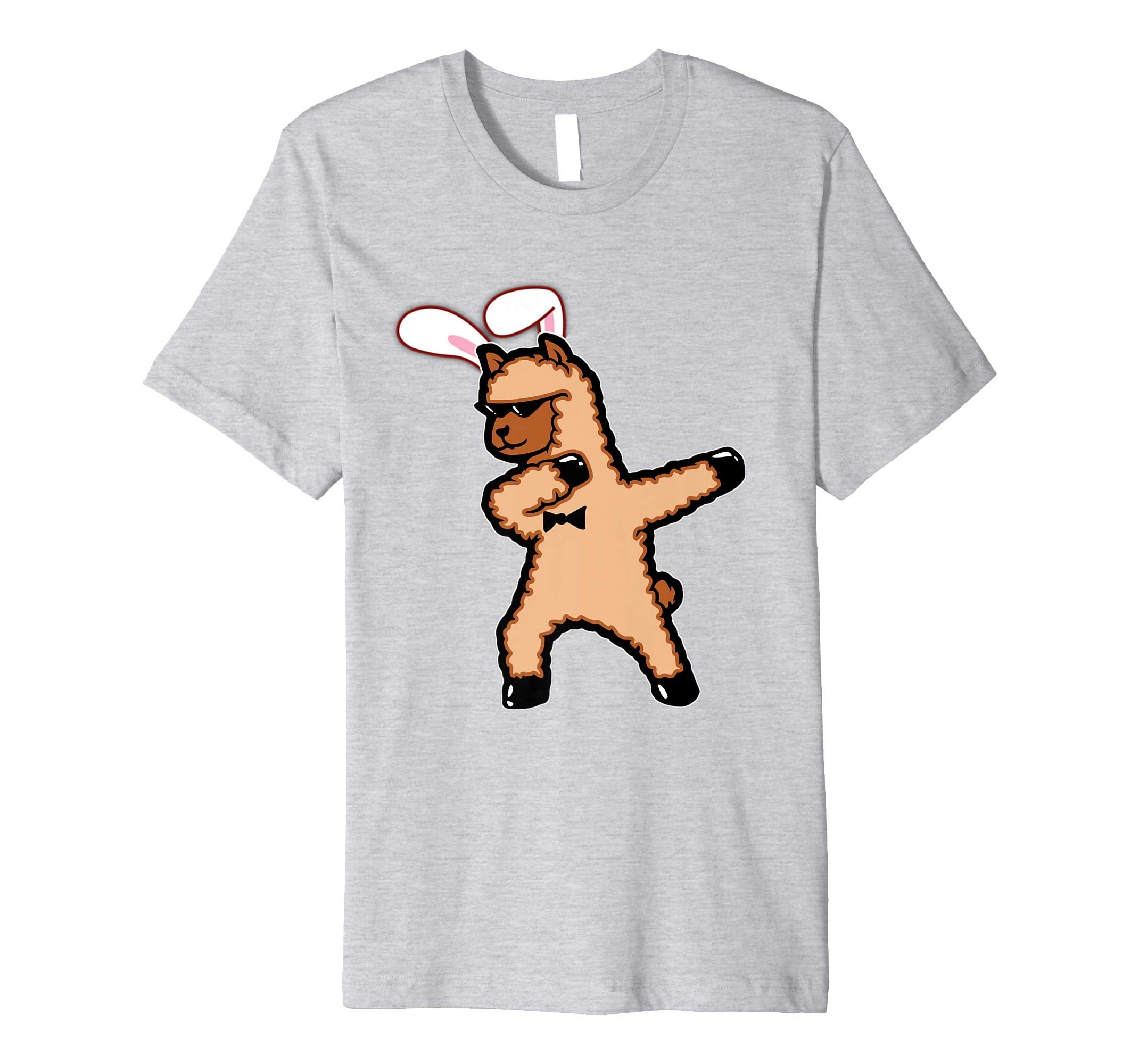 Easter Bunny Dabbing Llama Tshirt Rabbit Ears Animal Gift