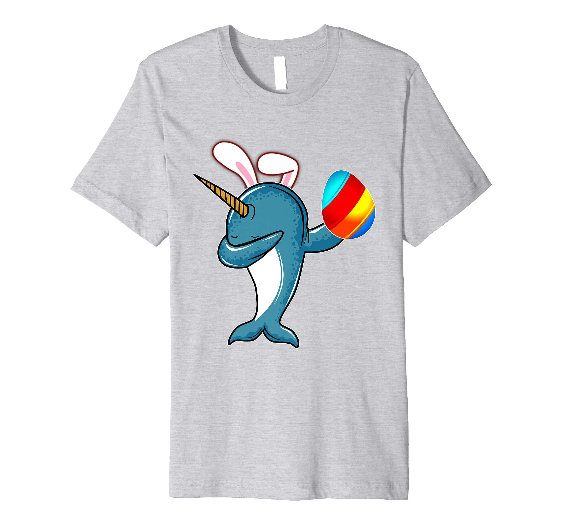 Easter Bunny Dabbing Narwhal Unicorn Tshirt Egg Ears Gift