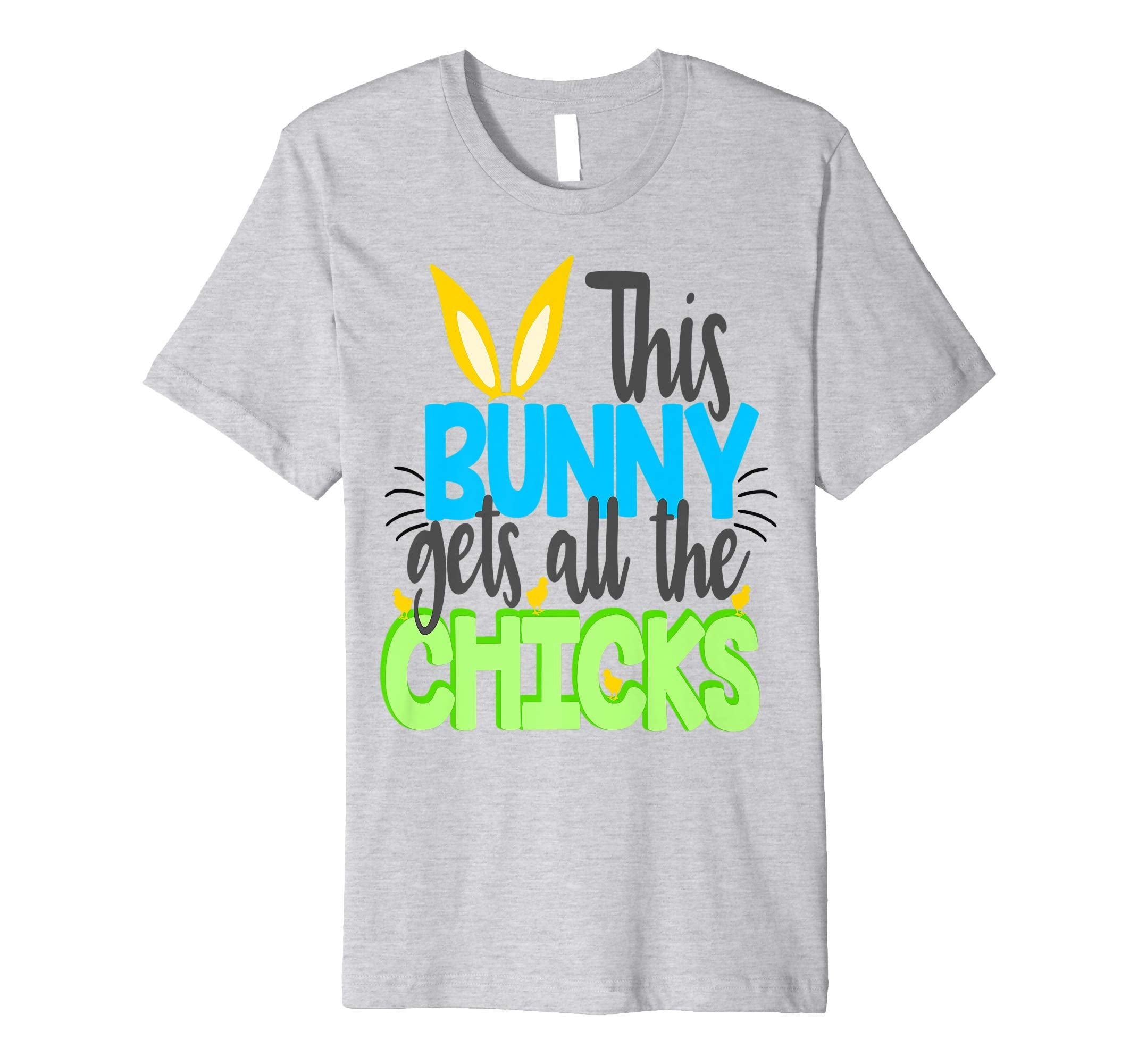 This Bunny Gets All The Chicks Easter Shirt Kids Cute Boys