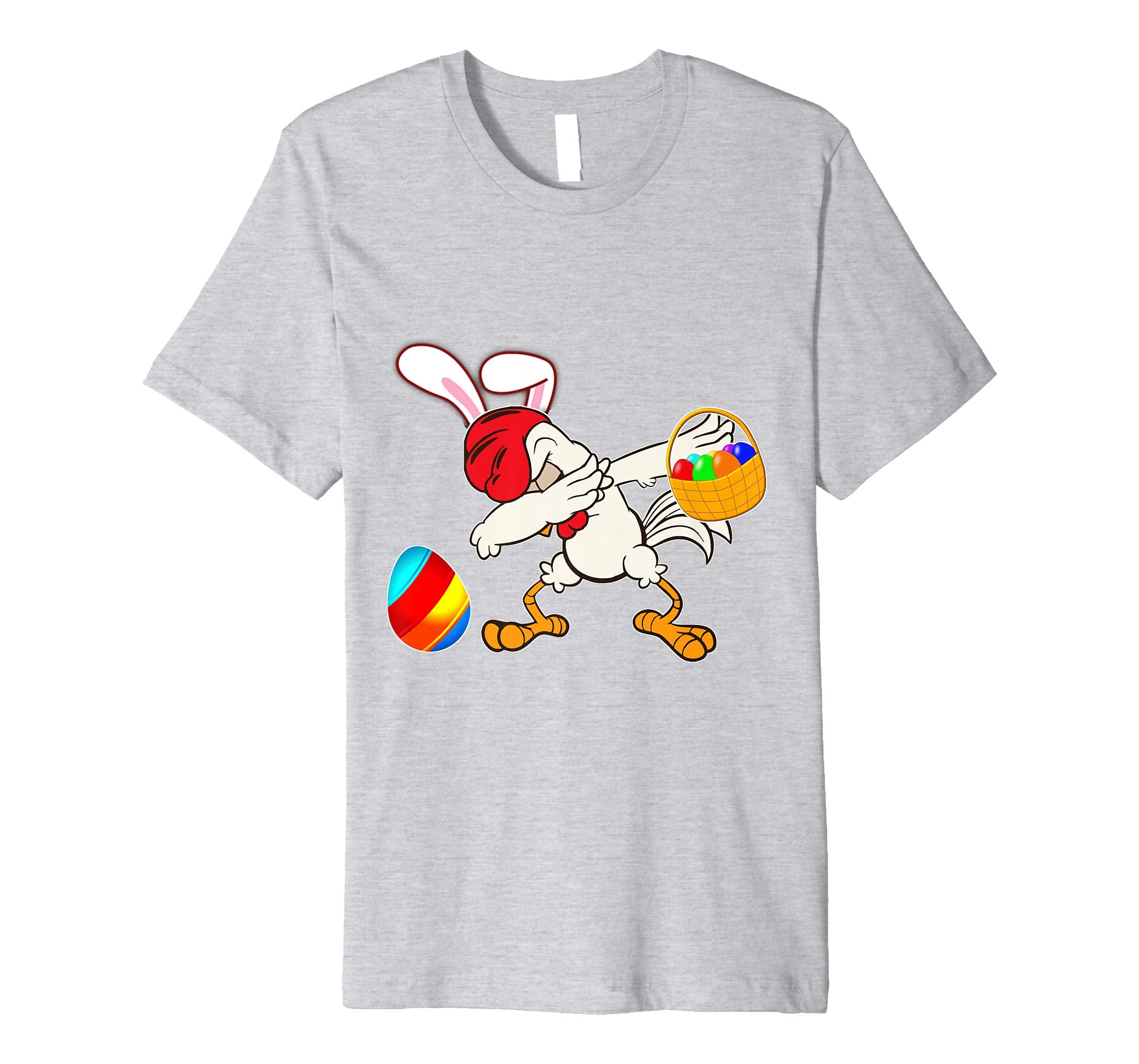 Easter Bunny Dabbing Chicken Tshirt Easter Egg Basket