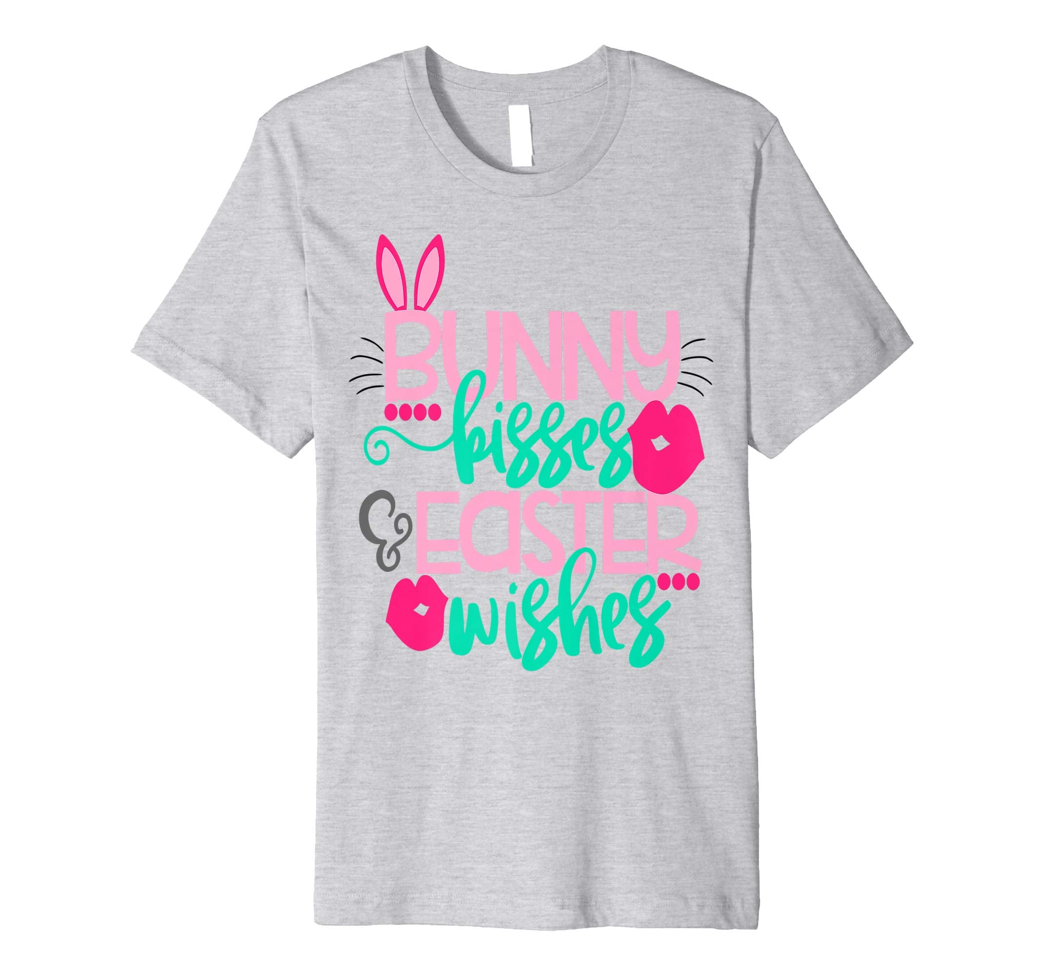 Bunny Kisses and Easter Wished Cute Easter Bunny Shirt Girls