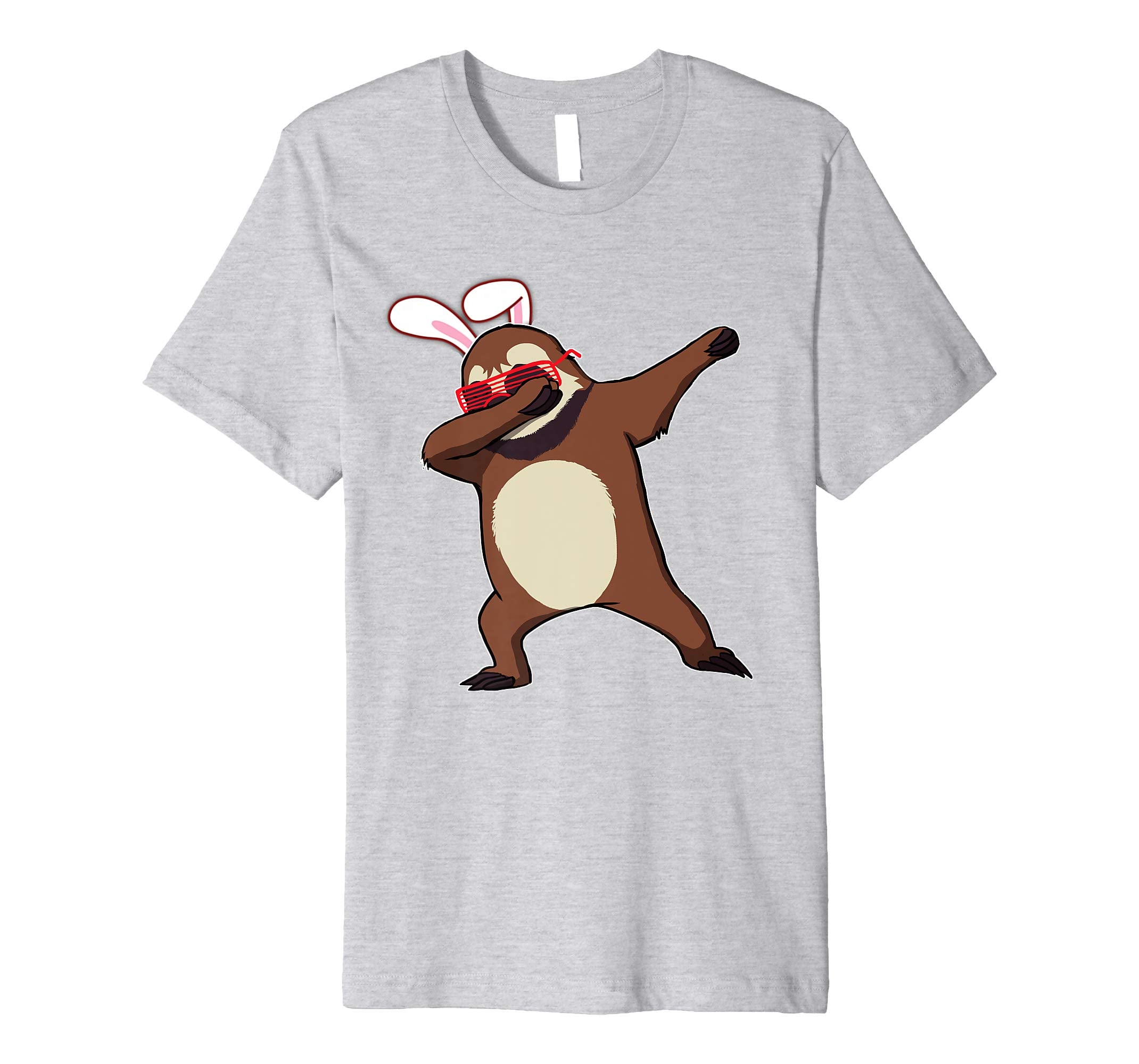 Easter Bunny Dabbing Sloth Tshirt Rabbit Ears Animal Gift