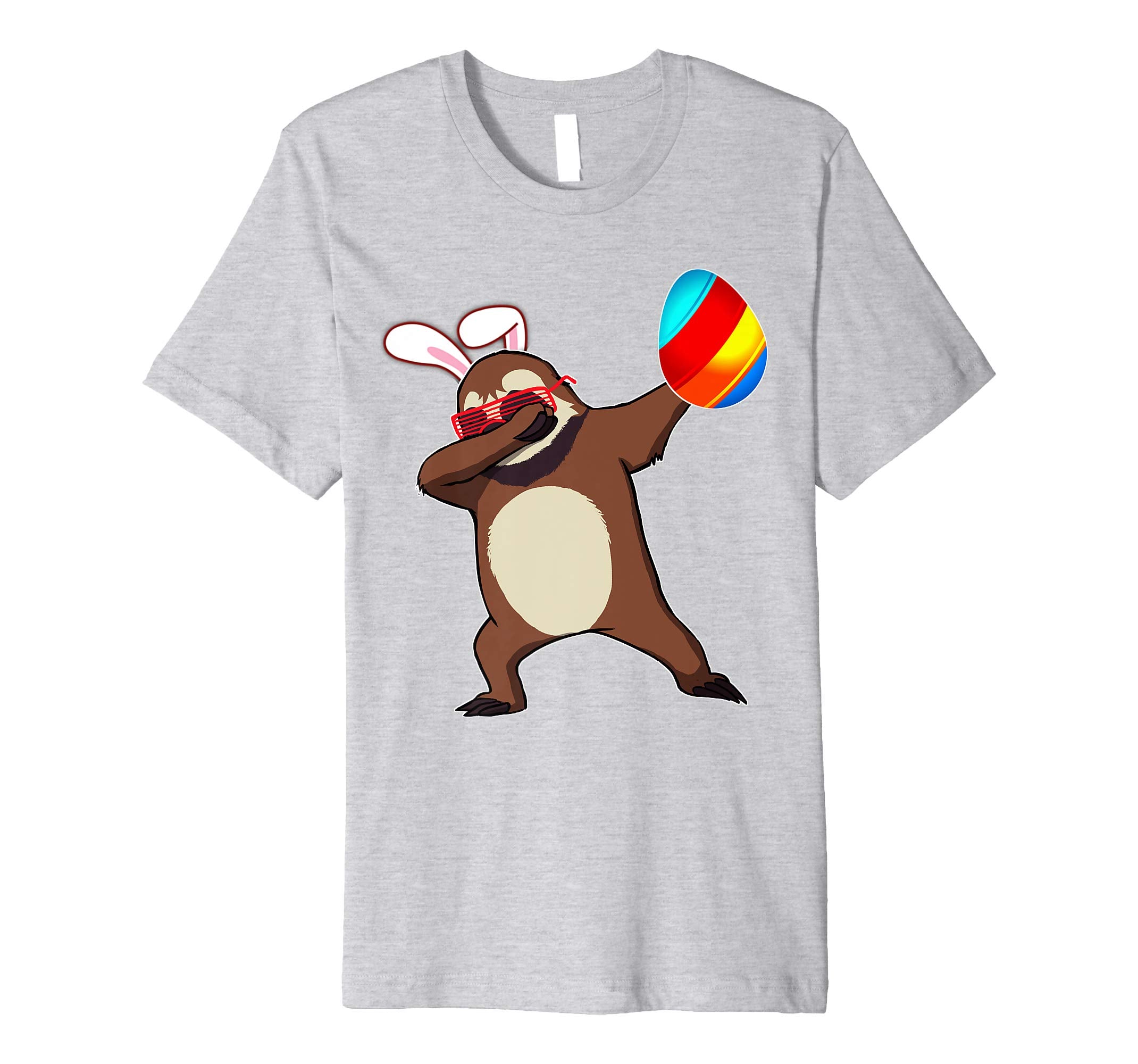 Easter Bunny Dabbing Sloth Tshirt Egg Ears Animal Gift