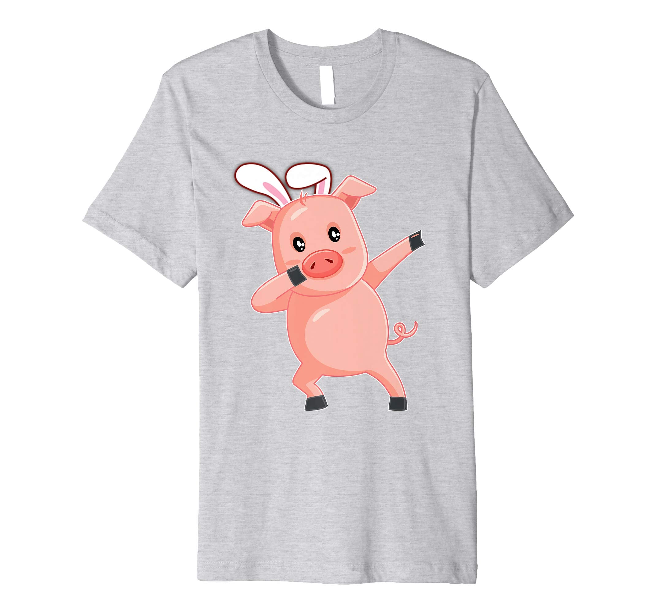 Easter Bunny Dabbing Pig Hog Tshirt Rabbit Ears Animal Gift