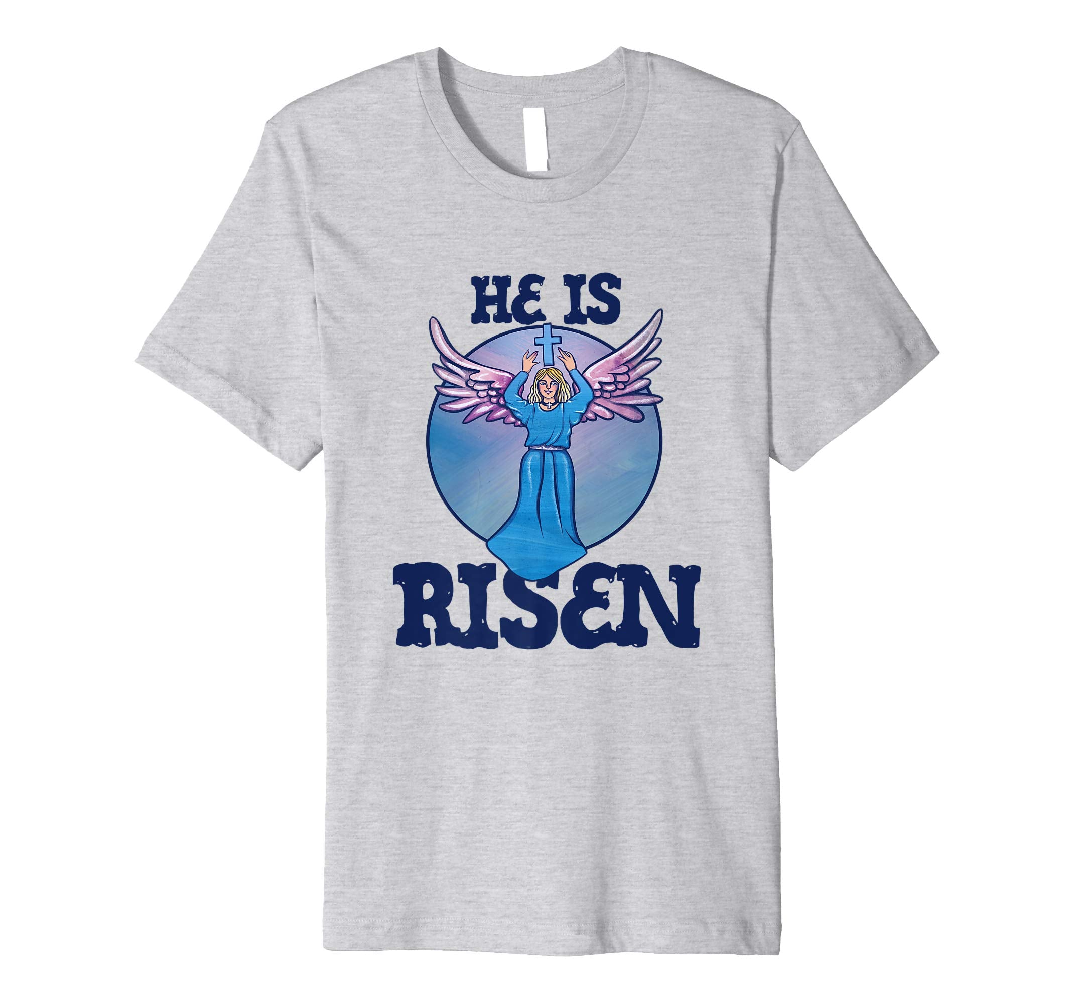 He is Risen t-shirt Christian Easter Sunday Angel Artwork