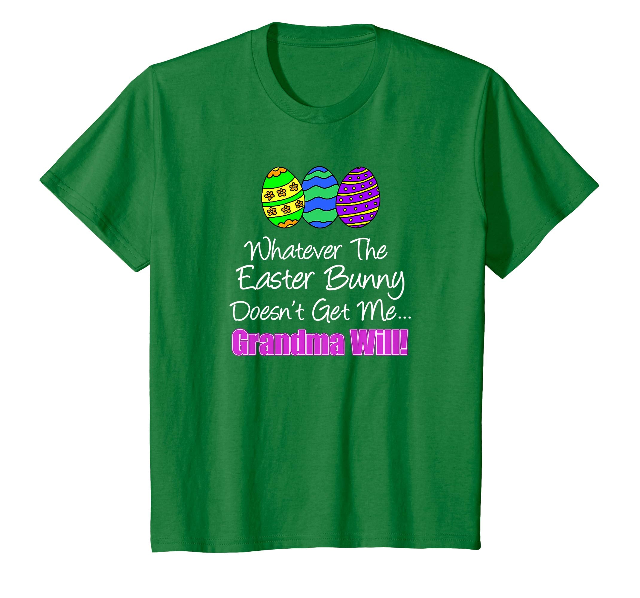 Kids Easter Bunny Grandma Cartoon Easter Eggs Grandchild Shirt