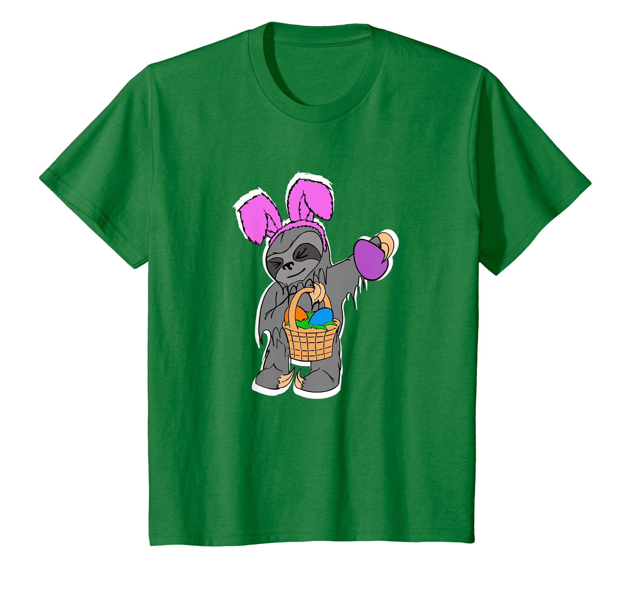Kids Dabbing Sloth Funny Shirt Cute Easter Basket Gift Boys Girls