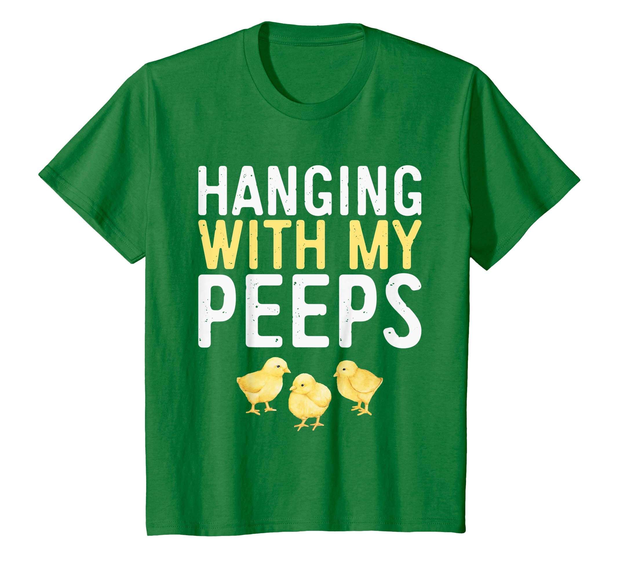Kids Easter Chicks Hanging With My Peeps Watercolor T-Shirt