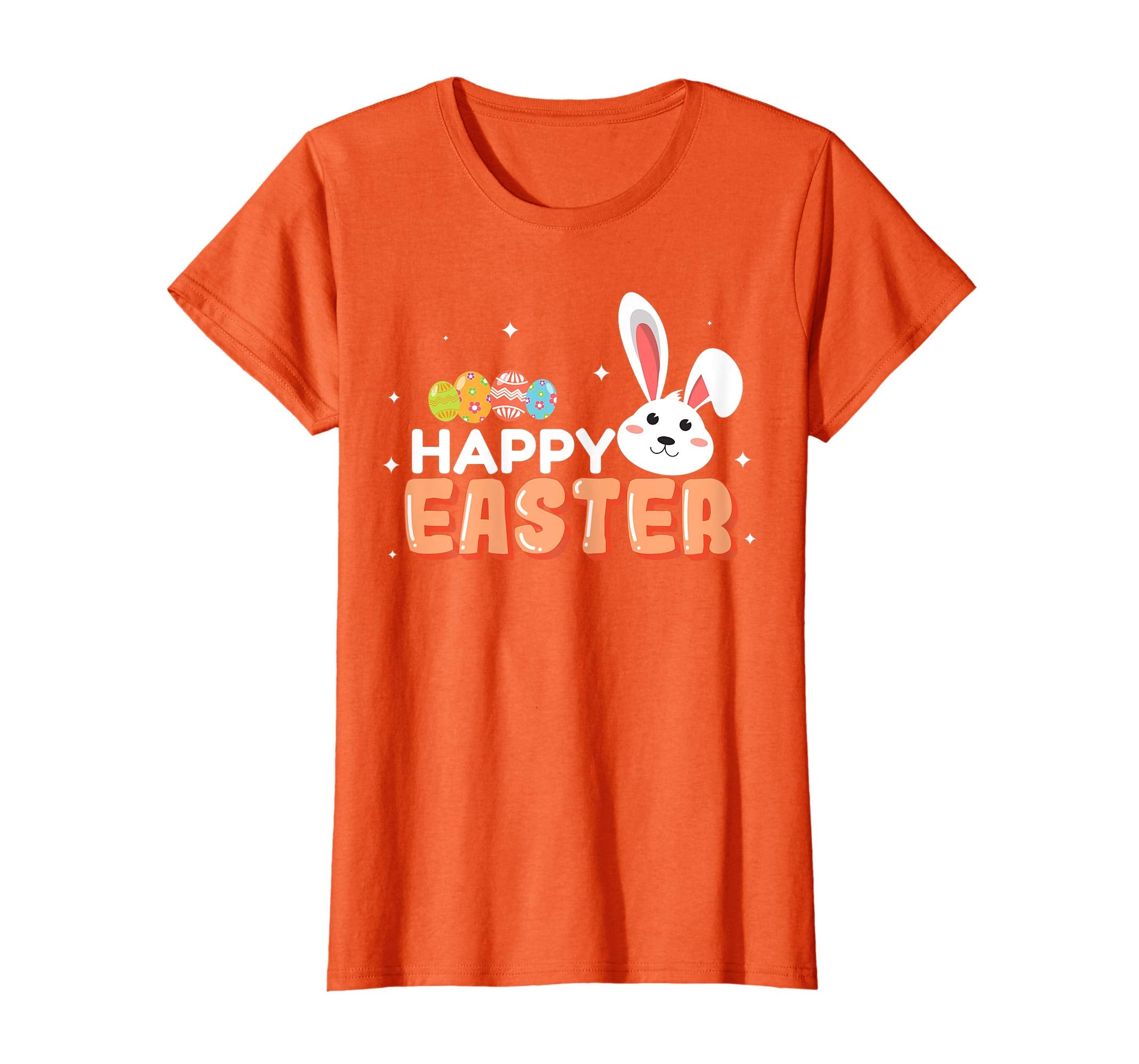 Happy Easter T-Shirt with Bunny and Bunnies Eggs Cartoon