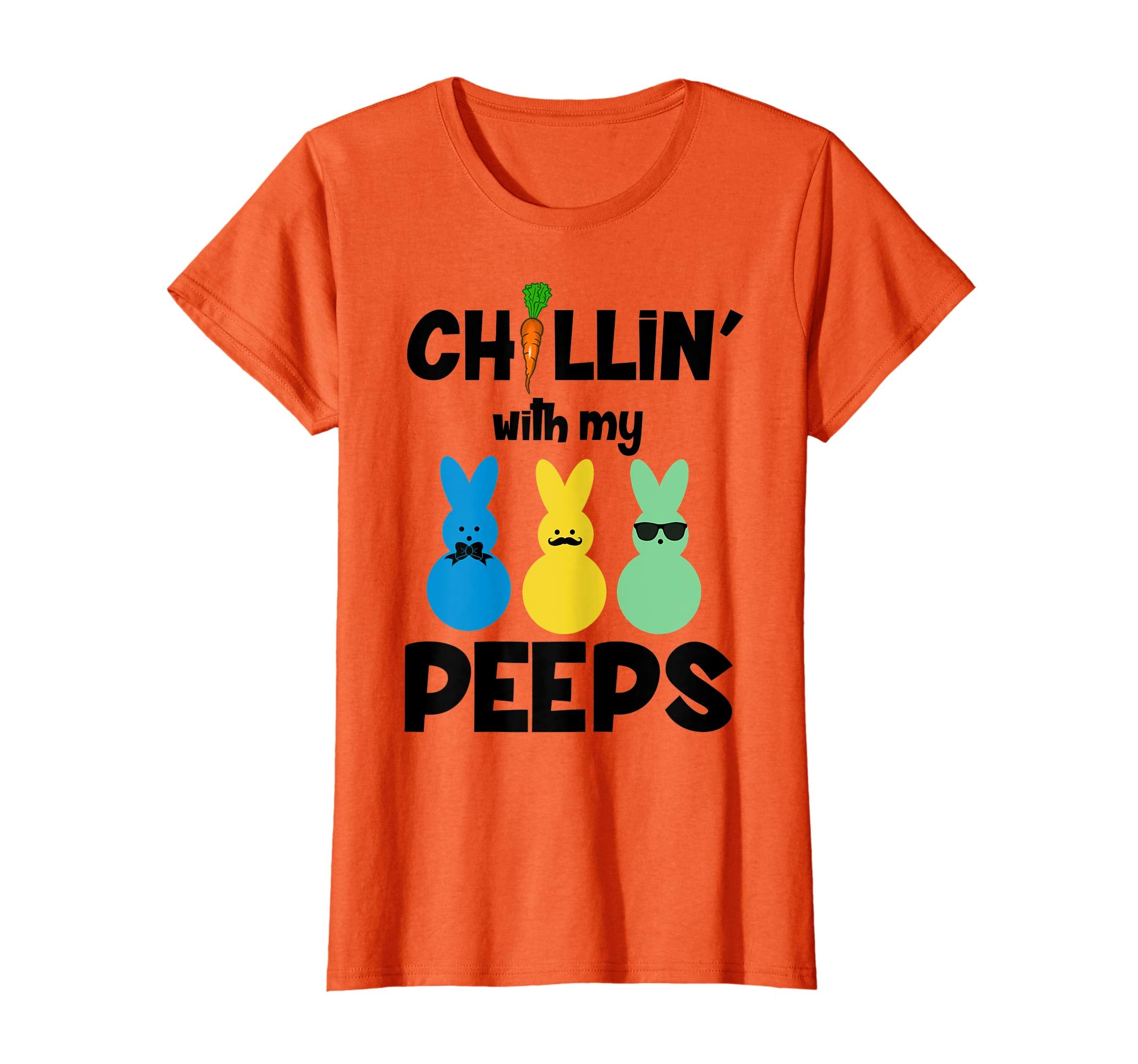 Chillin with my Peeps t-shirt Easter Bunny carrot sunglasses