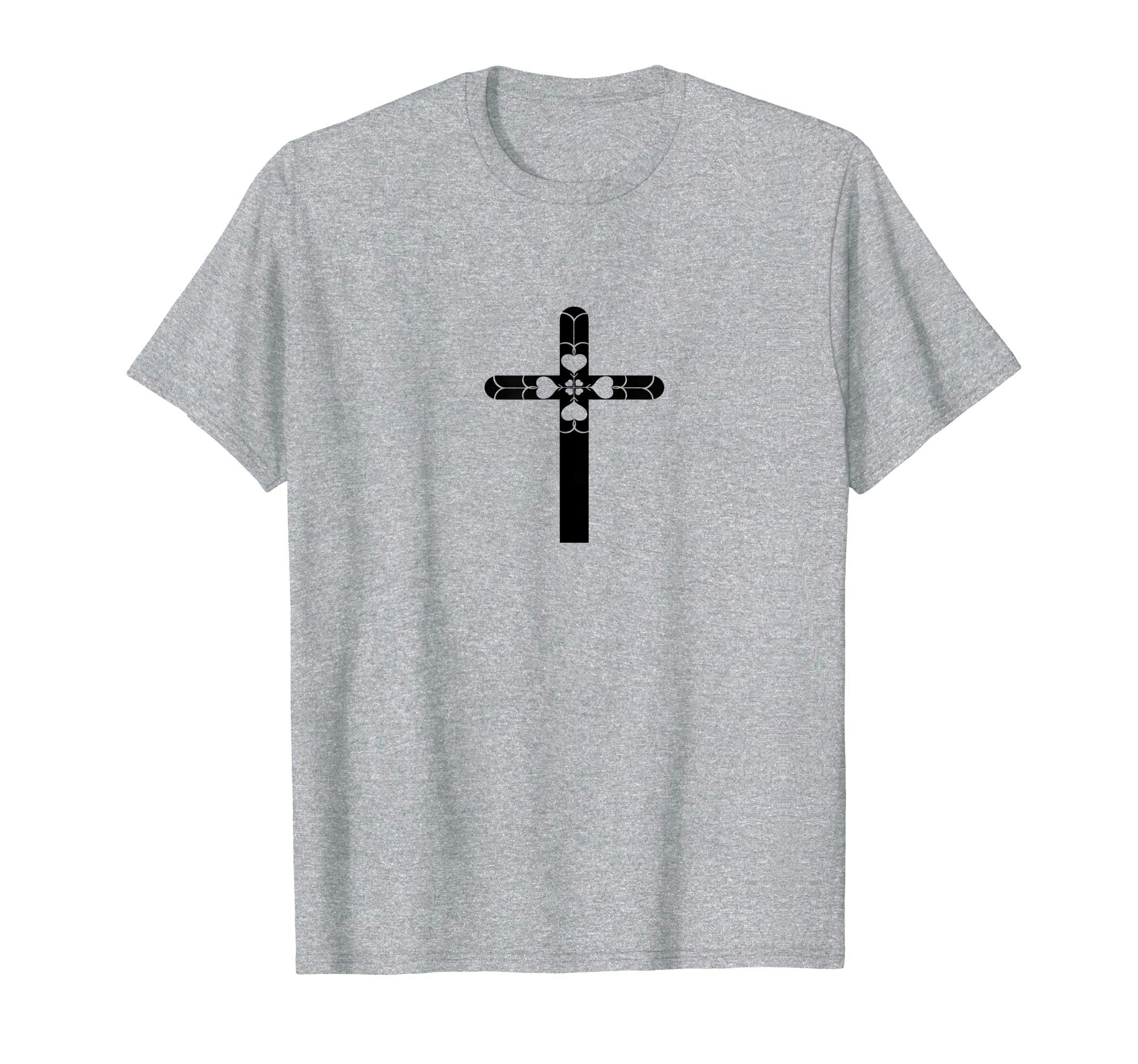 Christian Love Heart Cross Inspirational Easter Tee Shirt