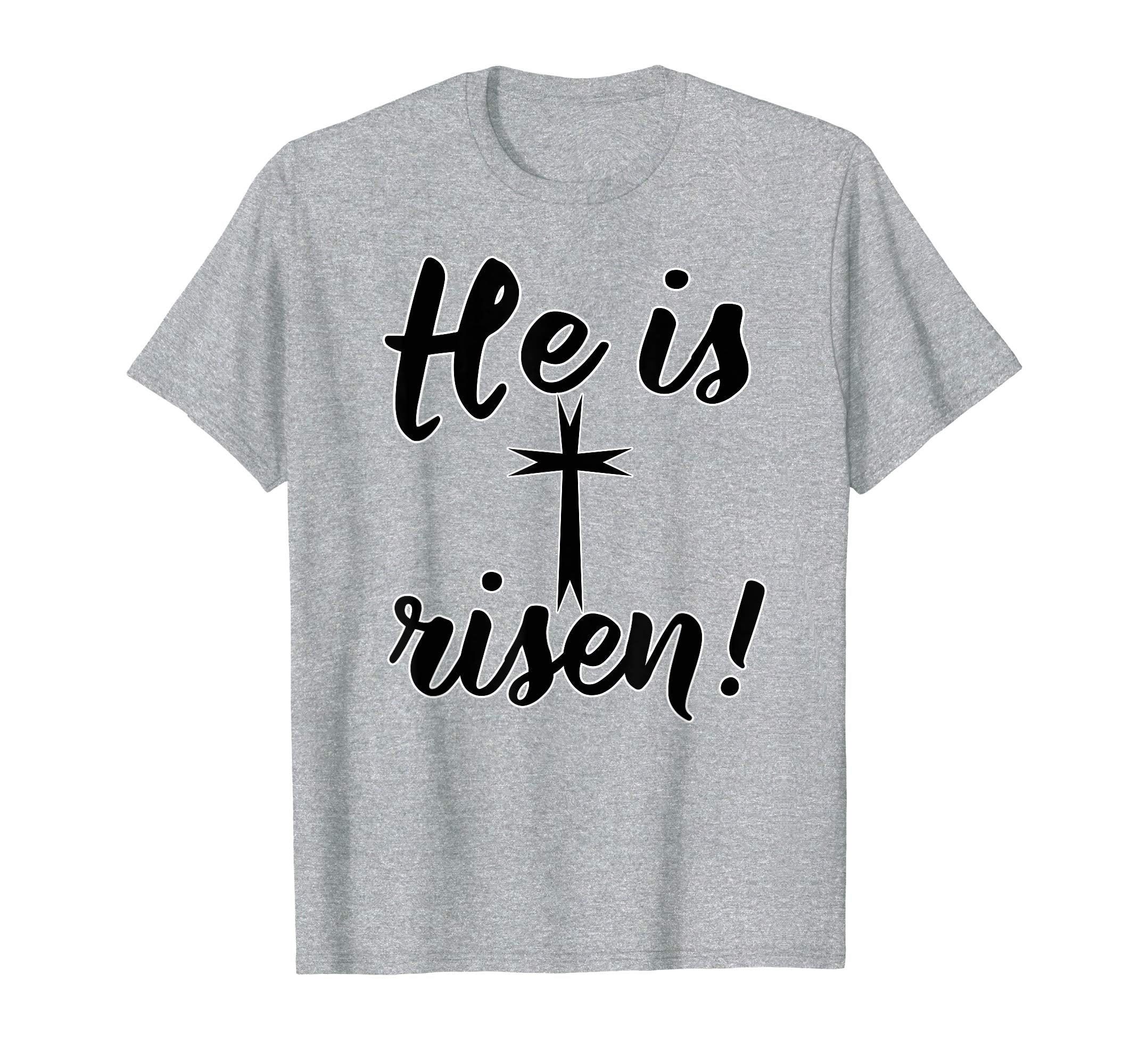 HE IS RISEN Easter T-shirt with Floral Detail