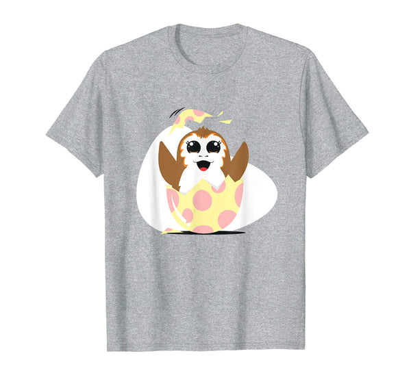 Star Wars Porg Cartoon Hatching from Easter Egg T-Shirt