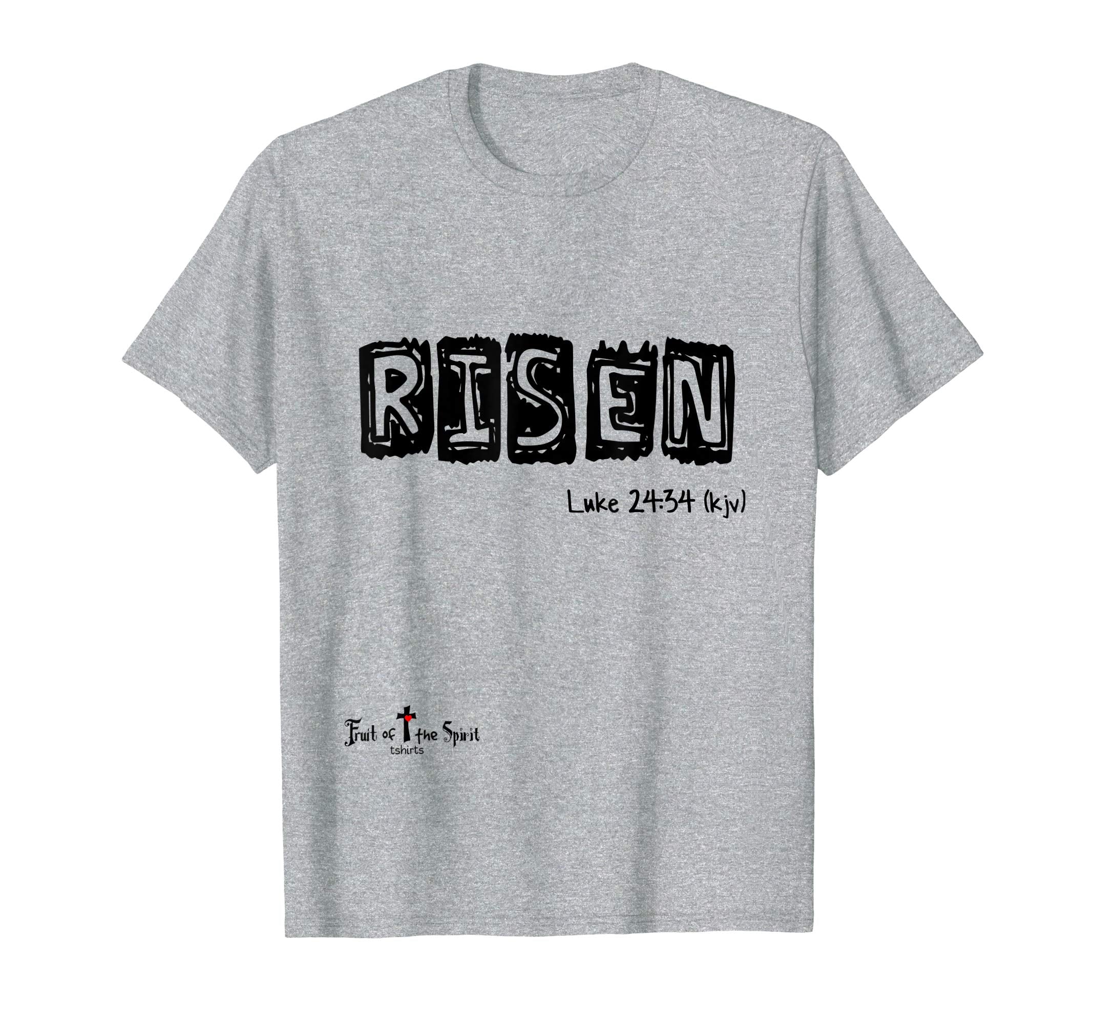 Risen Luke 24:34 Christian tshirt #Easter #hope bl