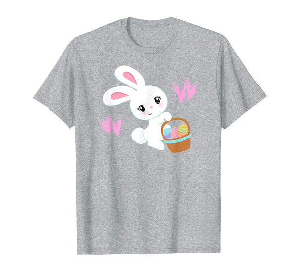 Bunny T-Shirt Girls Women Kids Cute Easter Egg Hunt Bunnies