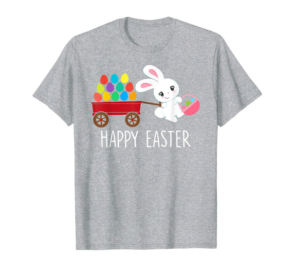 HAPPY EASTER Bunny Egg Hunt Basket Shirt Girls Kids Toddlers