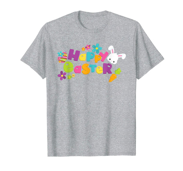 Happy Easter T-Shirt Cute Bunny Flower Carrots TShirt