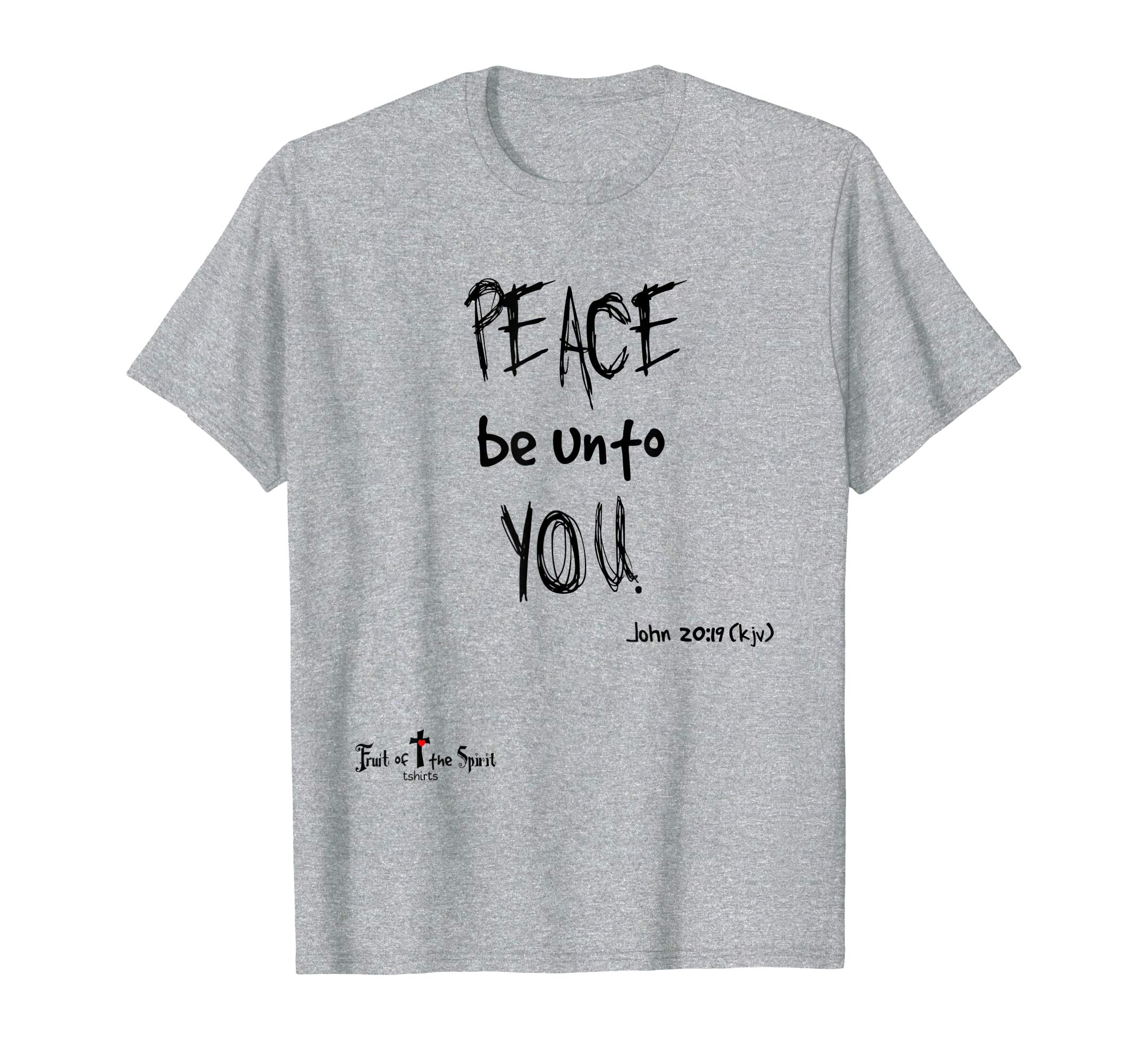 John 20:19 Peace be unto you. Christian Tshirt #Easter bl