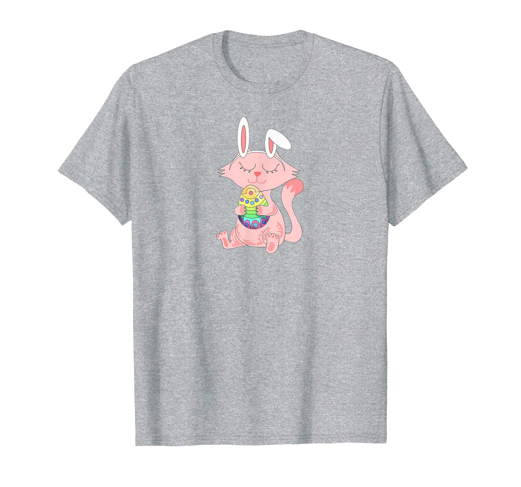 Cute Fun Easter Bunny Cat t-shirt 2019 unisex kids easteregg
