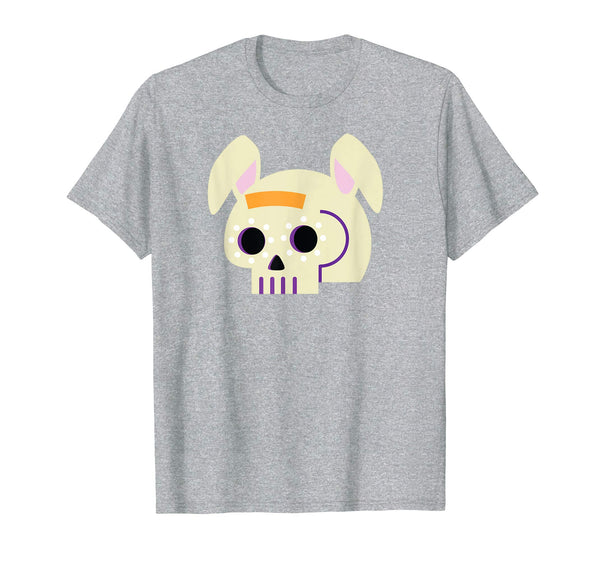 Sugar Skull Bunny Easter Party Shirt Dark