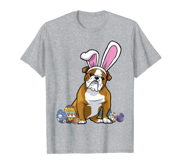 Bulldog Dressed As Easter Bunny With Rabbit Ears T-Shirt