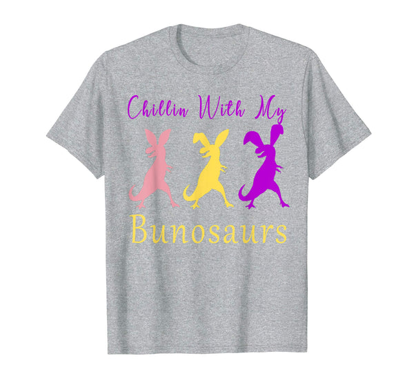 Funny Easter Chillin With My Bunosaurs Mother &amp; Father Shirt