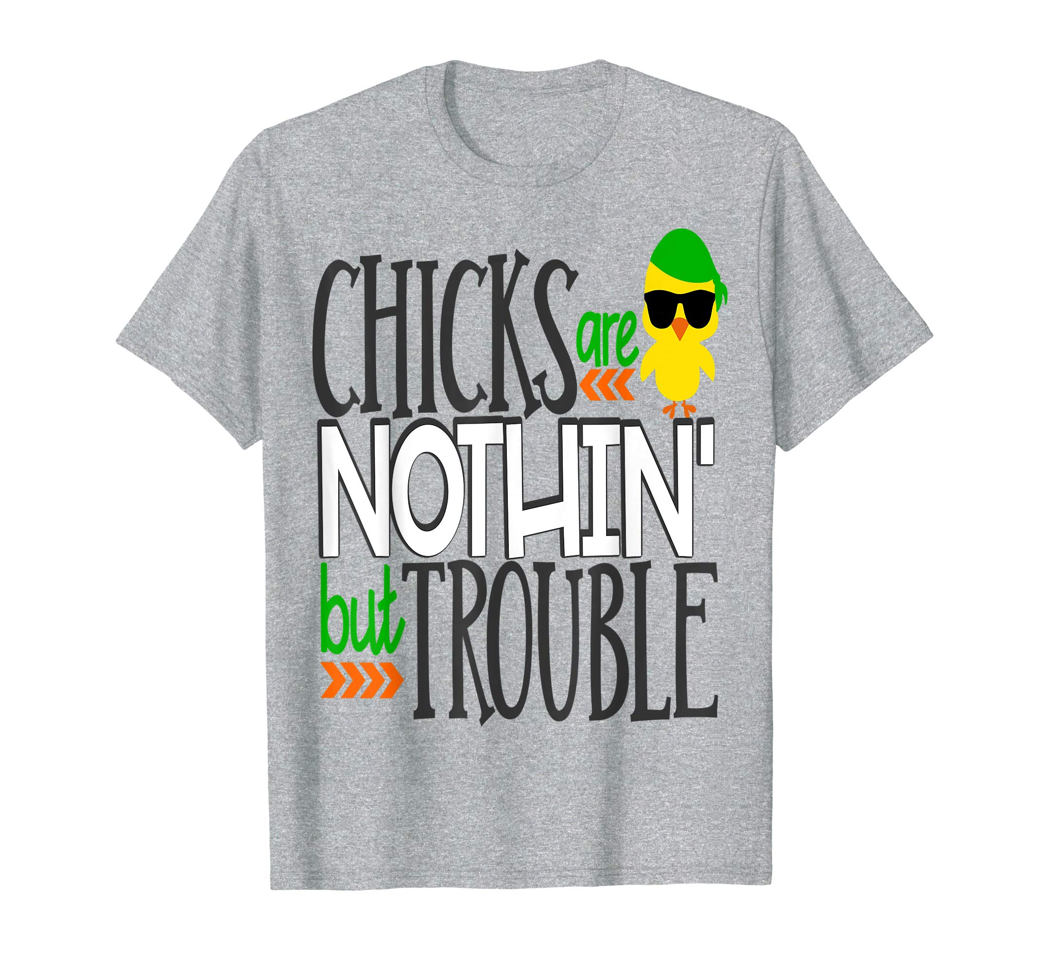 Chicks Are Nothin But Trouble Easter Chick Shirt Boy Son Kid