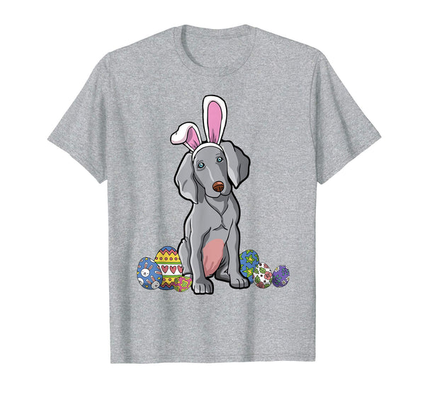 Weimaraner Dab Dabbing With Easter Bunny Rabbit Ears T-Shirt