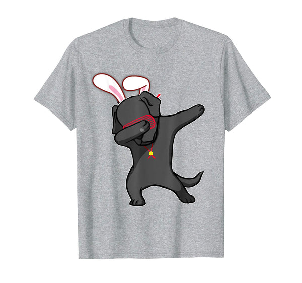 Easter Bunny Dabbing Labrador Dog Tshirt Rabbit Ears Animal