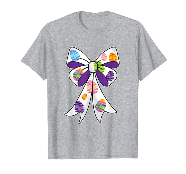 Cute Easter shirt for Girls Bow t-shirt Egg Hunt Bunny Tee