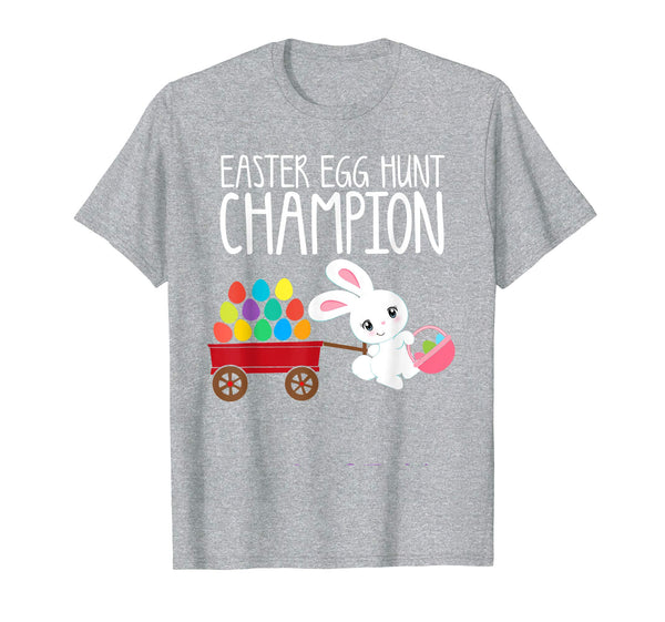 EASTER EGG HUNT CHAMPION Bunny T-Shirt Girls Kids Toddlers
