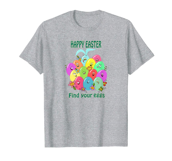 Happy Easter Shirts for Men Women - Funny Eggs Bunny