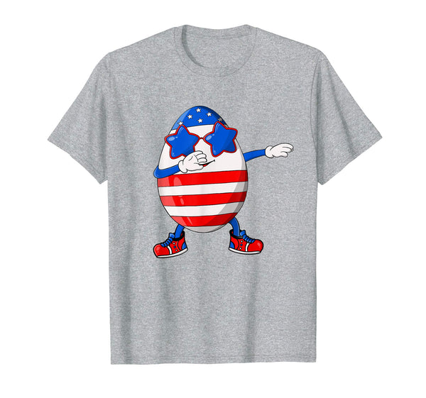 Easter Shirt Funny Dabbing Egg American Flag