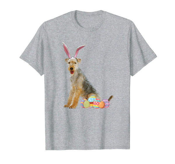 Easter Shirt Airedale Terrier Funny Bunny Ears &amp; Eggs Gift