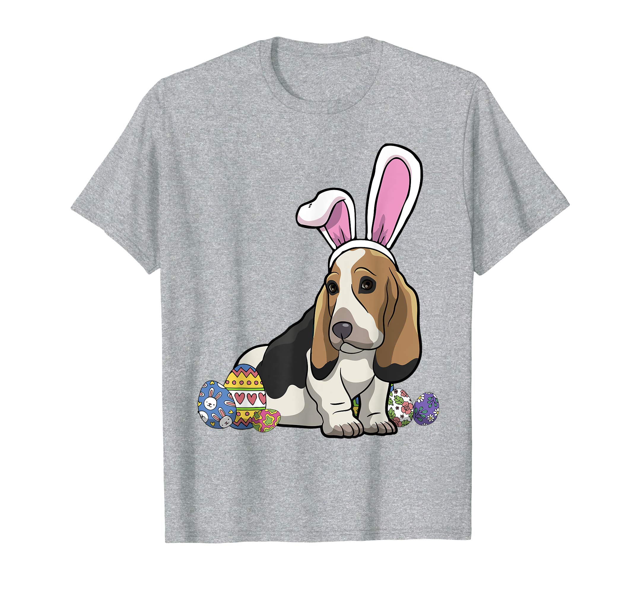 Basset Hound Dressed As Easter Bunny With Rabbit Ears Shirt