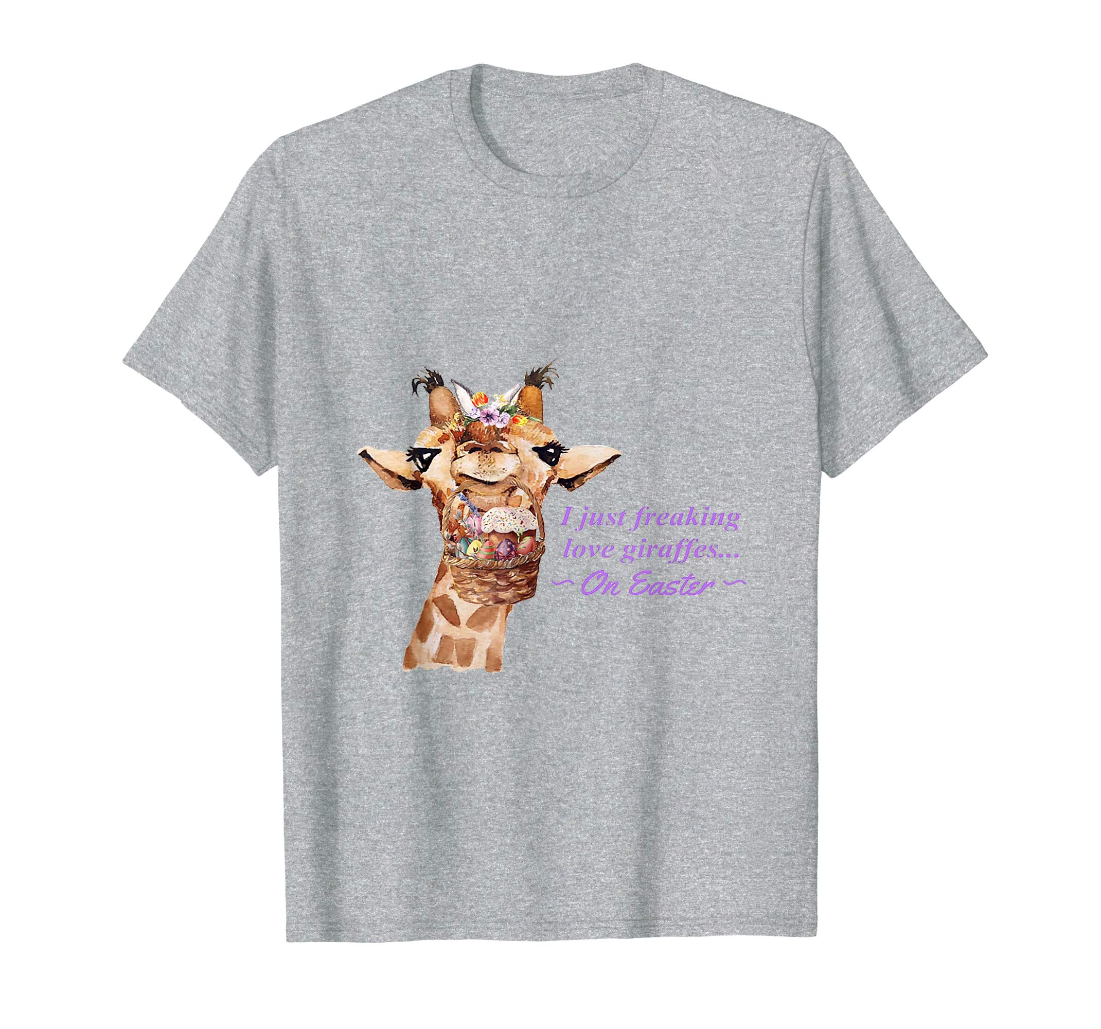 Funny I Just Freaking Love Giraffes On Easter Day Shirt Gift